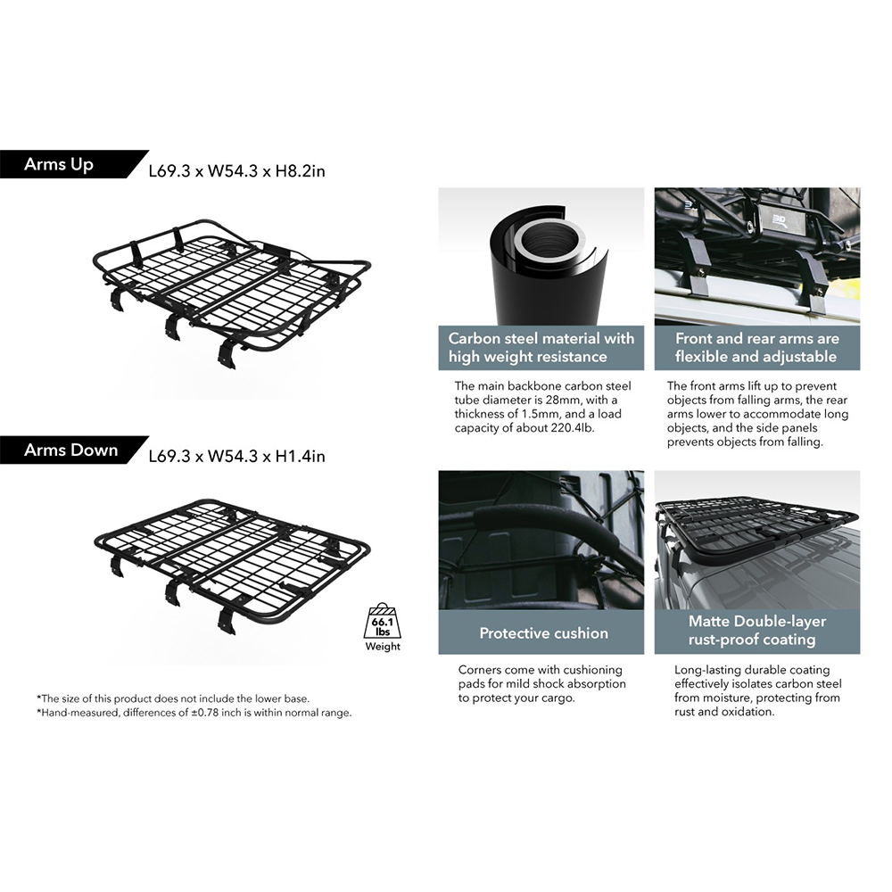 3D MAXpider Transforming Roof Rack For Suzuki Jimny 2018-Present (3&5 Door)