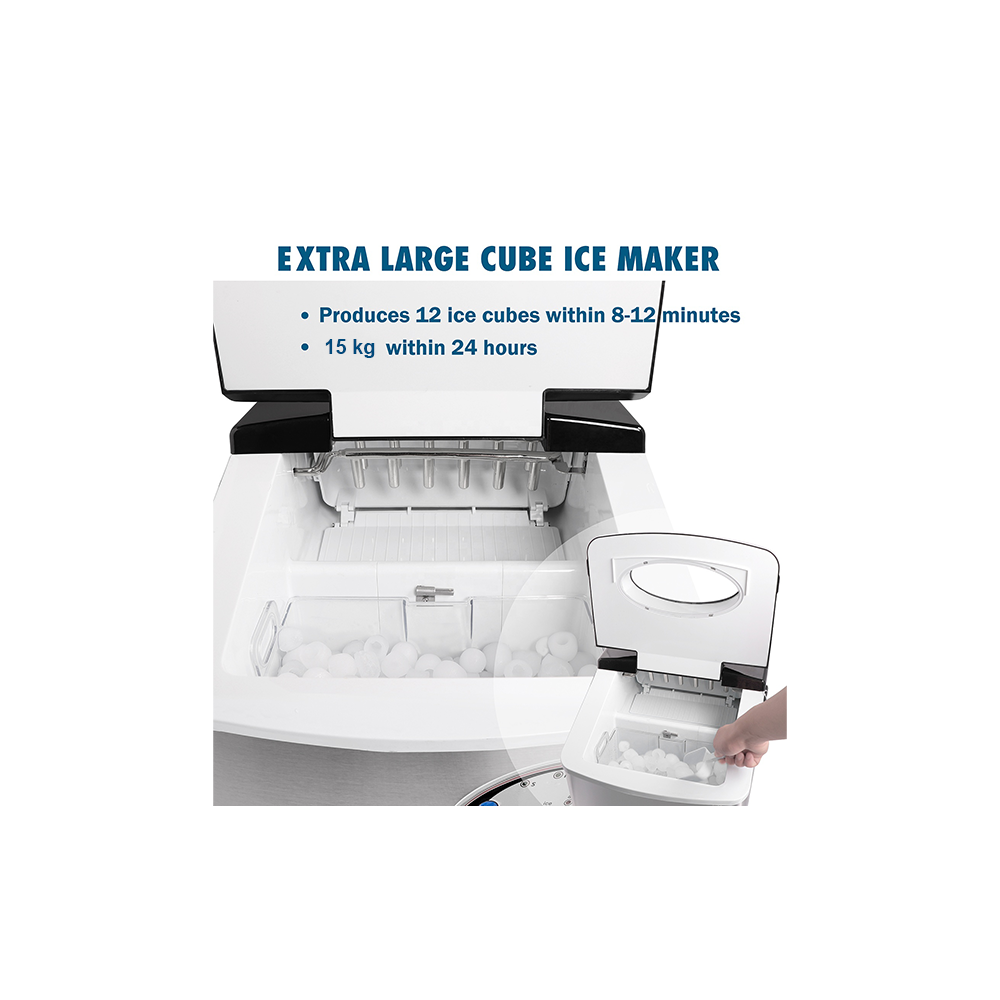 Hicon Ice Maker 15Kg's Stainless Steel