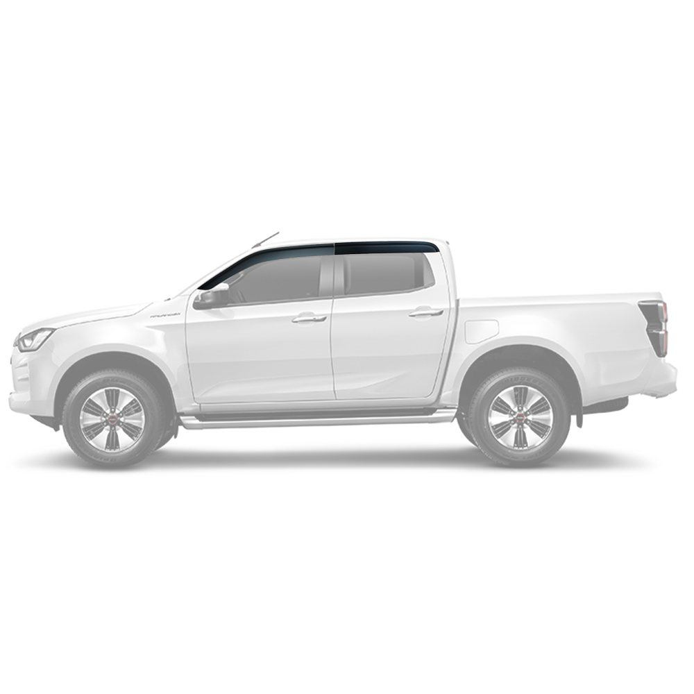 Isuzu DMAX 2021-Present D/C weather guards Matte Black GEN 7