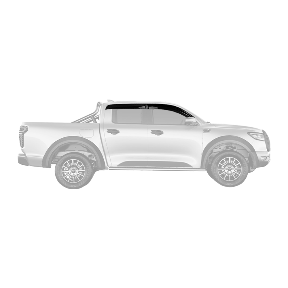 GWM P-Series 2019+ Weather Guards Black