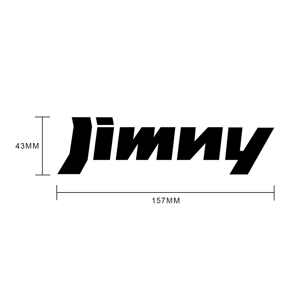 Suzuki JIMNY Rear Emblem – Matte Black (157×43mm)