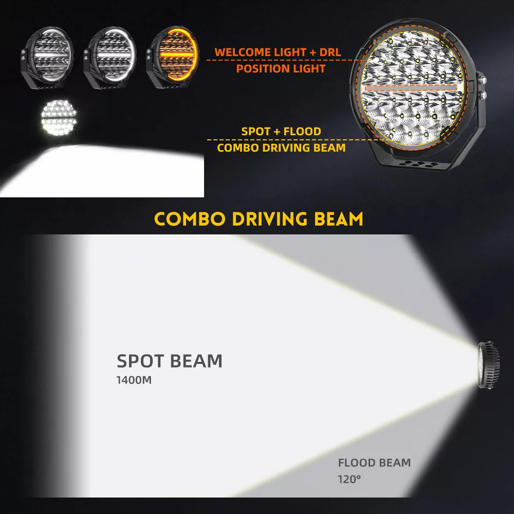 Roamer 9" Extrema LED Spotlights with Black Covers Set