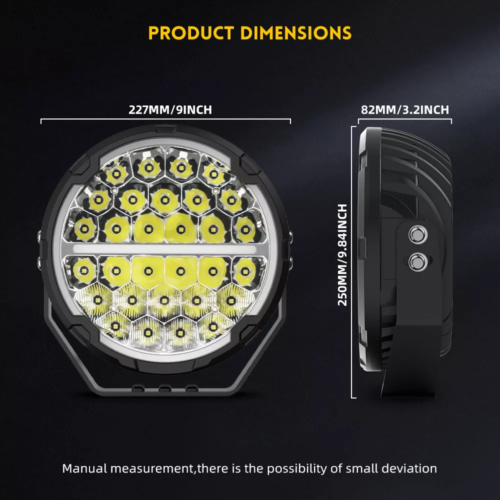 Roamer 9" Extrema LED Spotlights with Black Covers Set