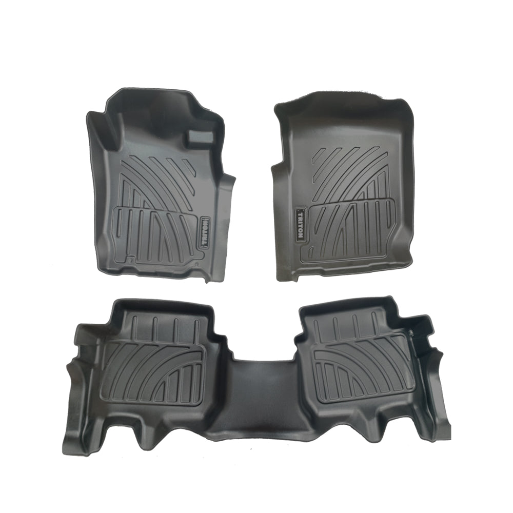 Mitsubishi Triton 2016-2023 3D Floor Mats, 4 Door - 3pcs (Auto)