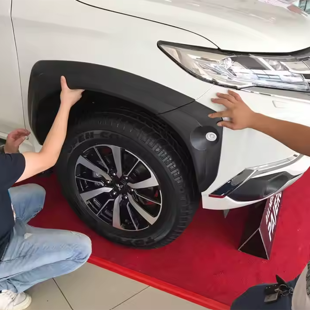 Mitsubishi Pajero Sport 2016-2019 V1 Fender Flares Slim Line Smooth - Matte Black