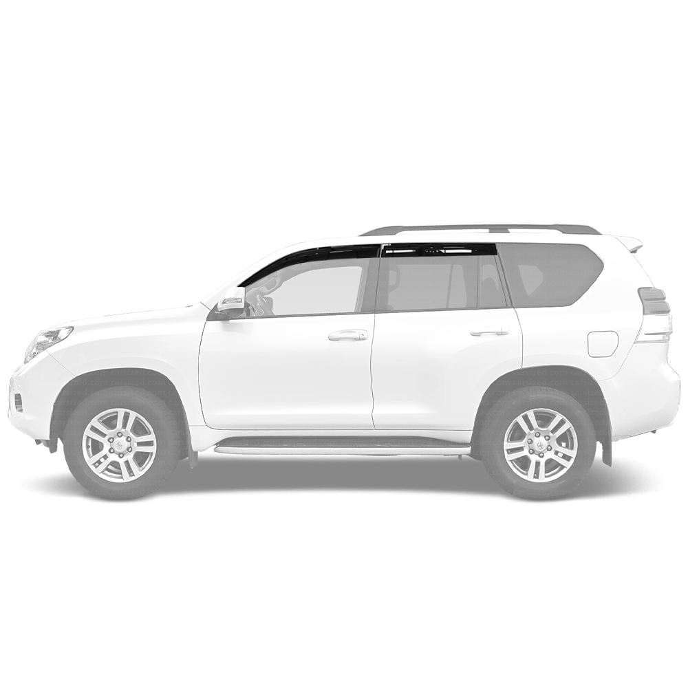 Toyota Prado LC150 (2010-2023) Weather Guards Gloss Black