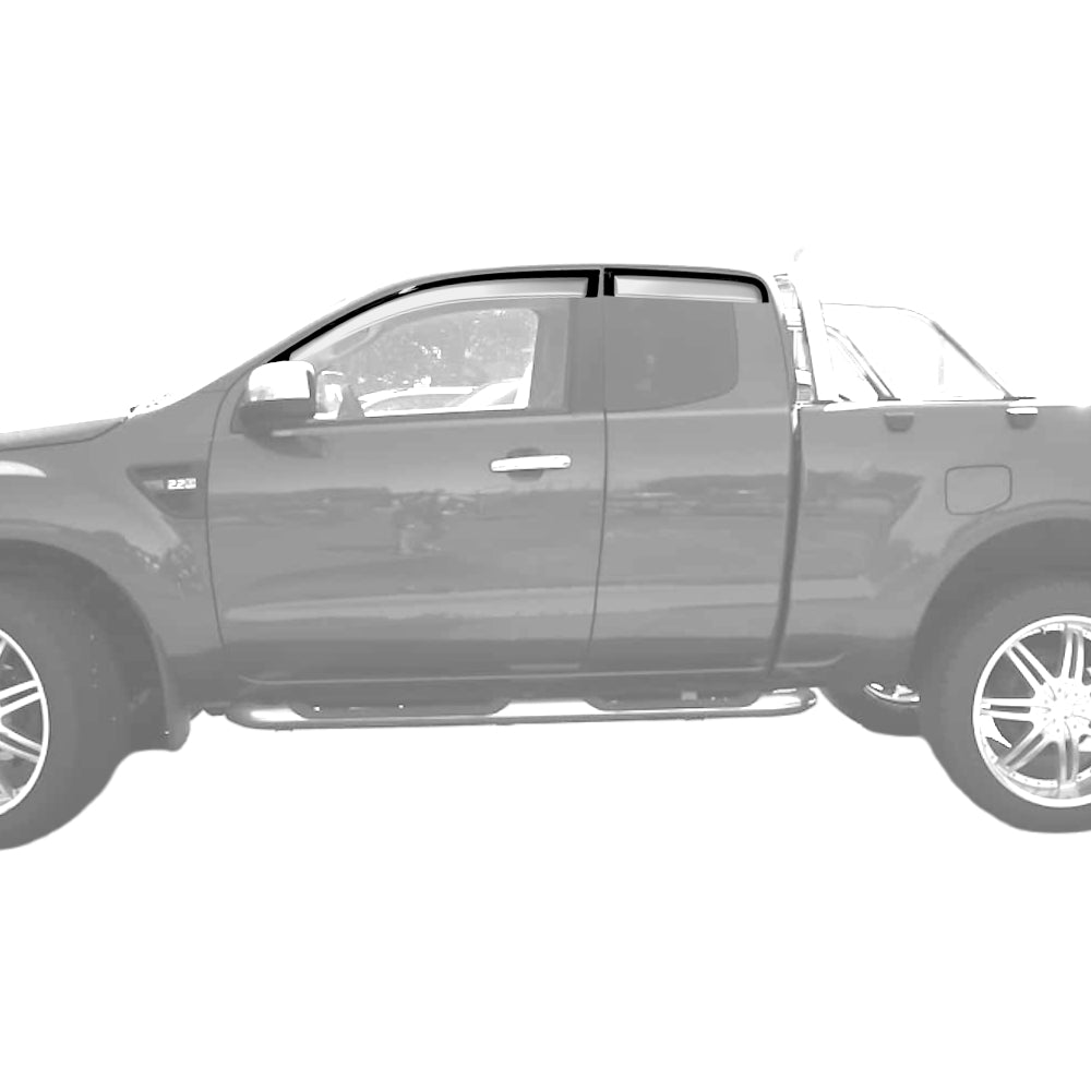 Ford Ranger 2012-2022 Weather Guard, Super Cab - Black & Silver