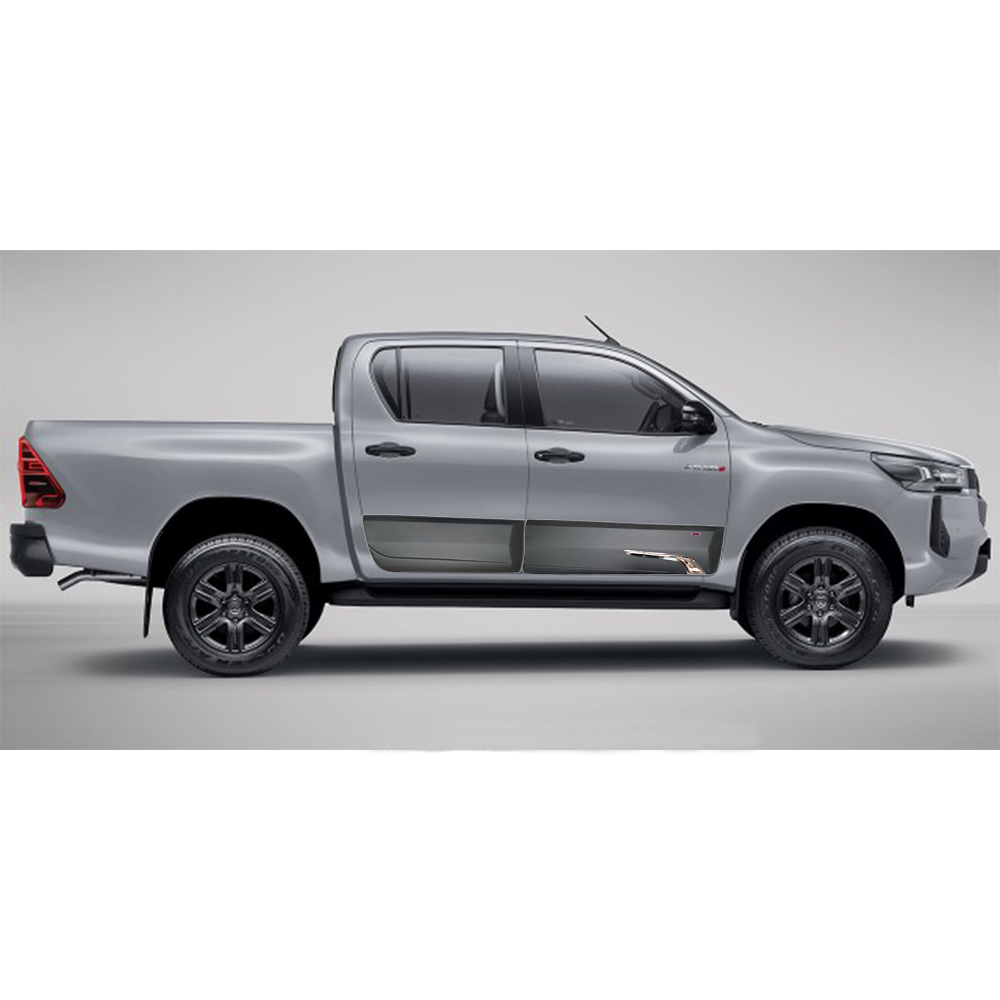 Toyota Hilux Revo 2016-2023 Body Cladding, 4 Piece - Matte Black