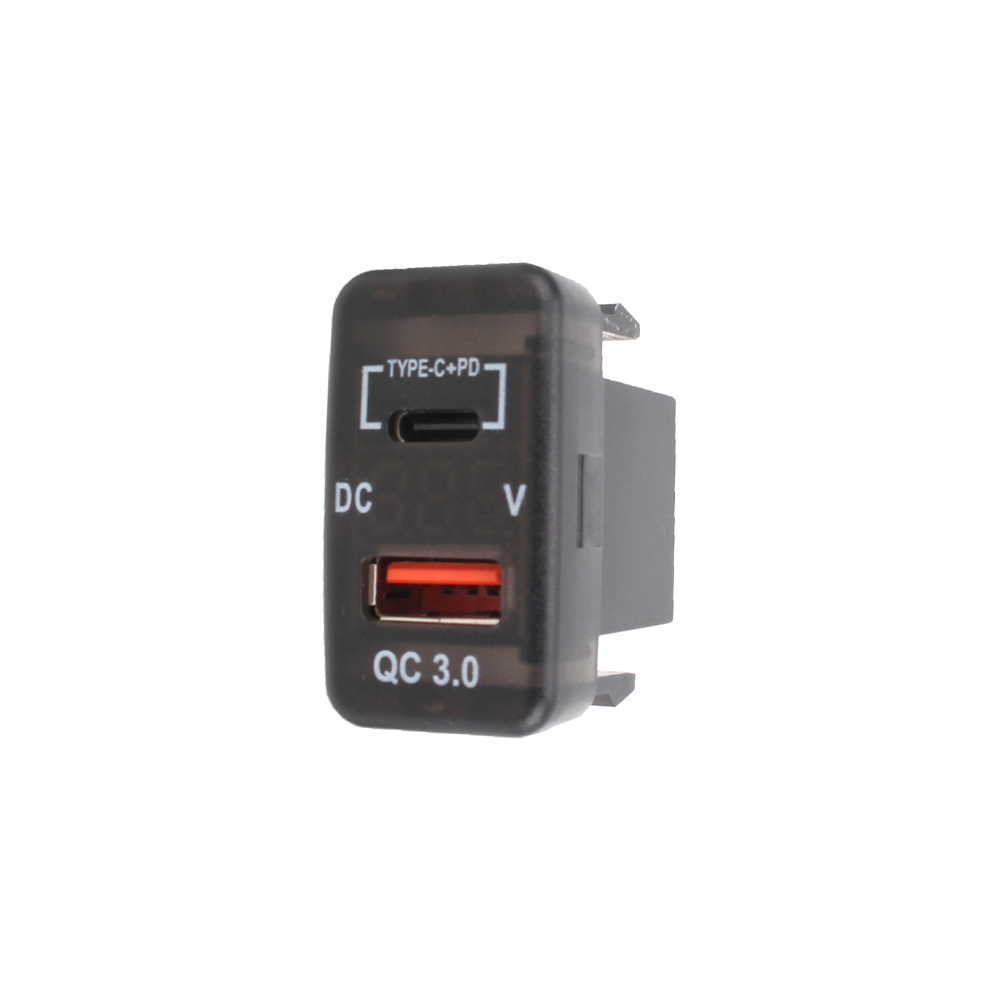 Toyota QC3 and QC4 Fast Charger Socket with voltmeter 40x20mm
