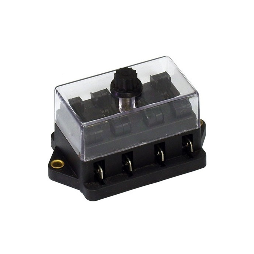 4-Way Fuse Box with Protective Cover (Standard fuse)