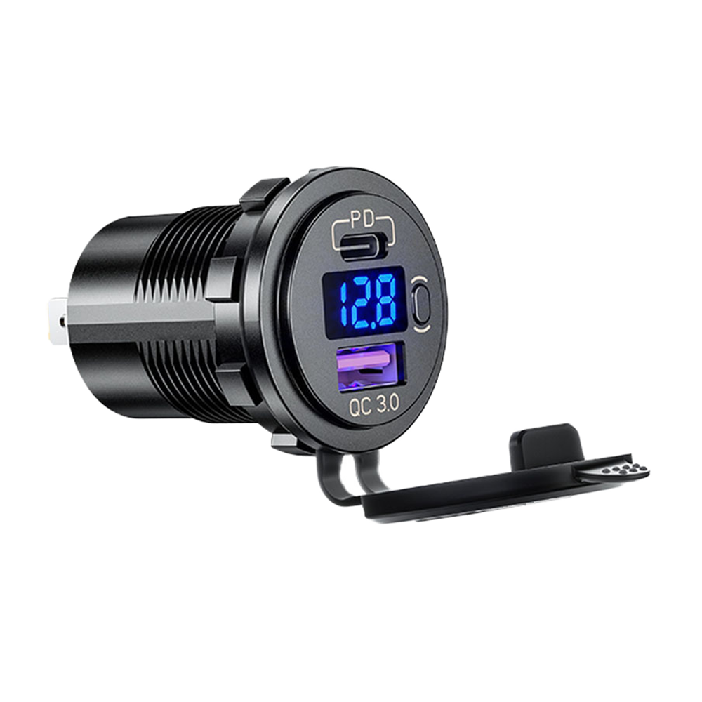 QC3+QC4+ Voltmeter - Round Charger