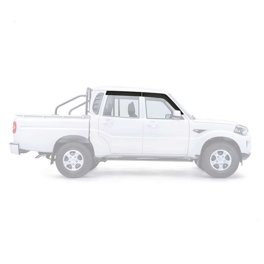 Mahindra Pick up 2019-2025 Weather Guards Double Cab Matte Black