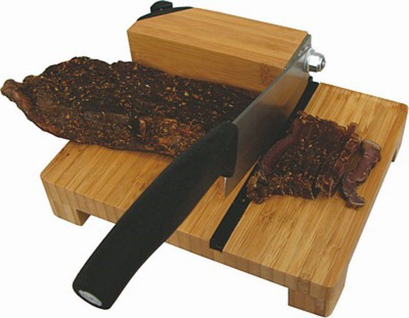 Ultra-tec Bamboo Biltong Slicer With Built In Carbide Knife Sharpener