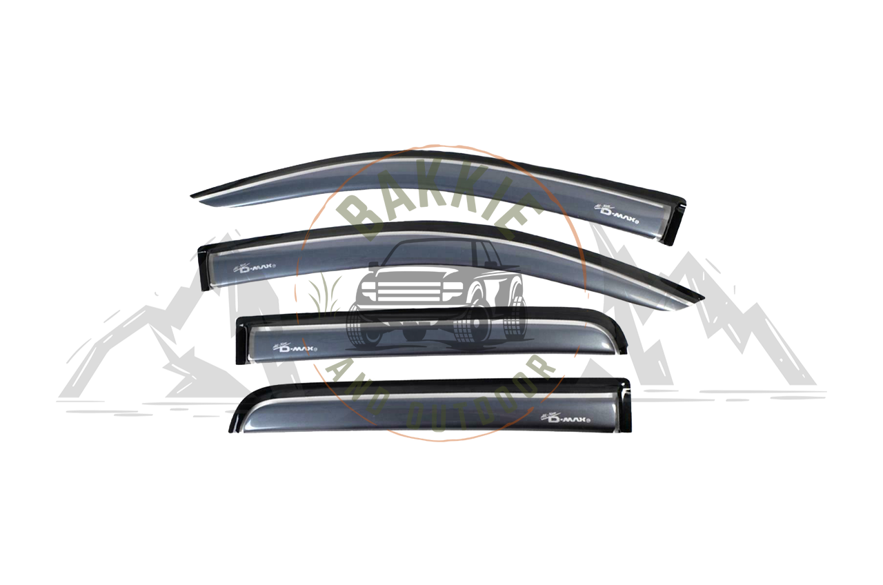 Isuzu DMAX 2012-2021 Weather Guards Extended/Clubcab With Logo