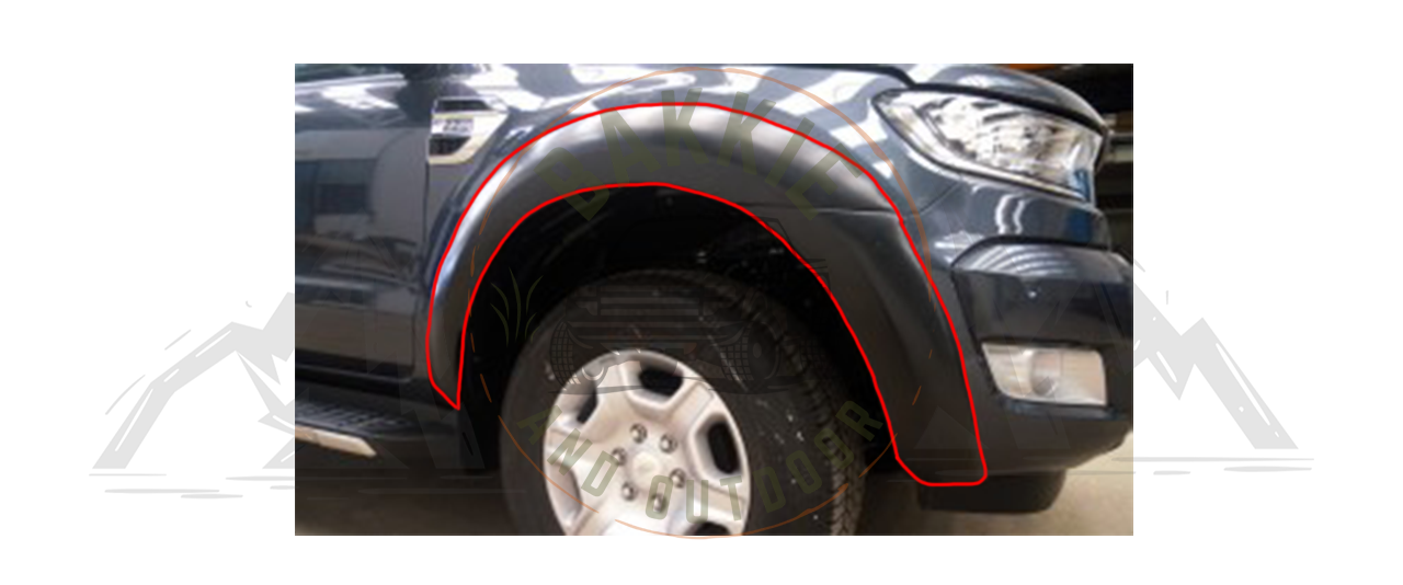 Ford Everest 2016-2022 V1 Fender Flare Orange Peel Matt Black