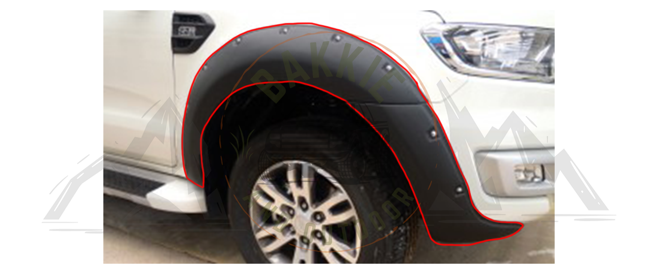 Ford Everest 2016+ V2 Fender Flare Orange Peel Matt Black