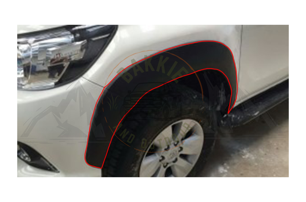 Toyota Hilux Revo Double Cab Narrow Body 2016-2018 V1 Fender Flares, Orange Peel - Matte Black
