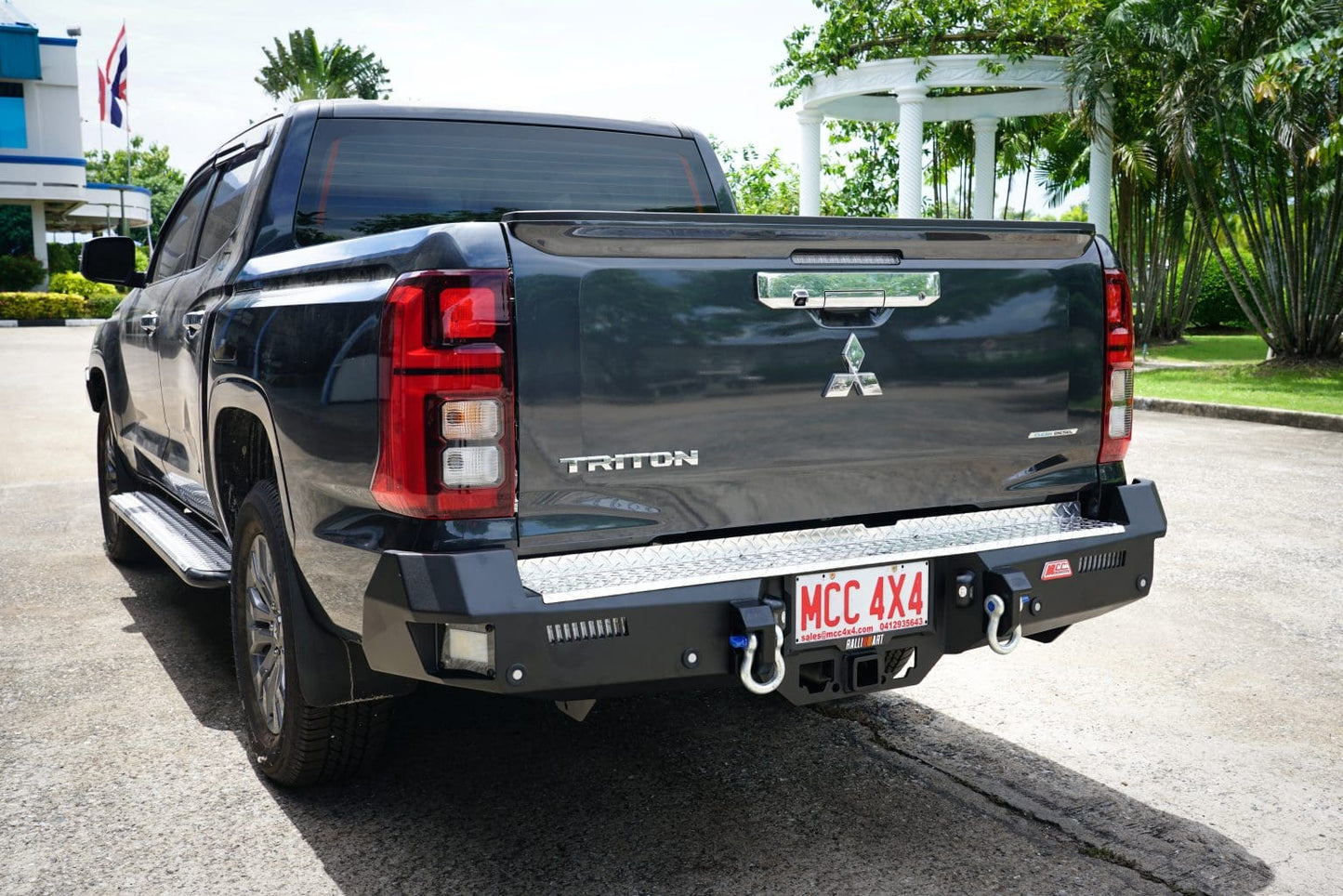 MCC Mitsubishi Triton MV (2024-Present) Rocker Rear Replacement Bumper w/ Towbar