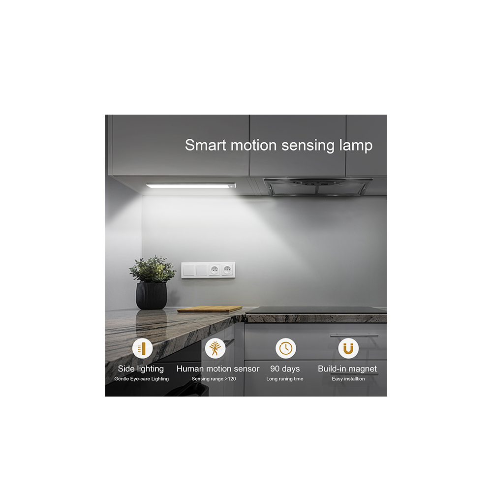 LED Wireless Motion Sensor Light 130mm Black