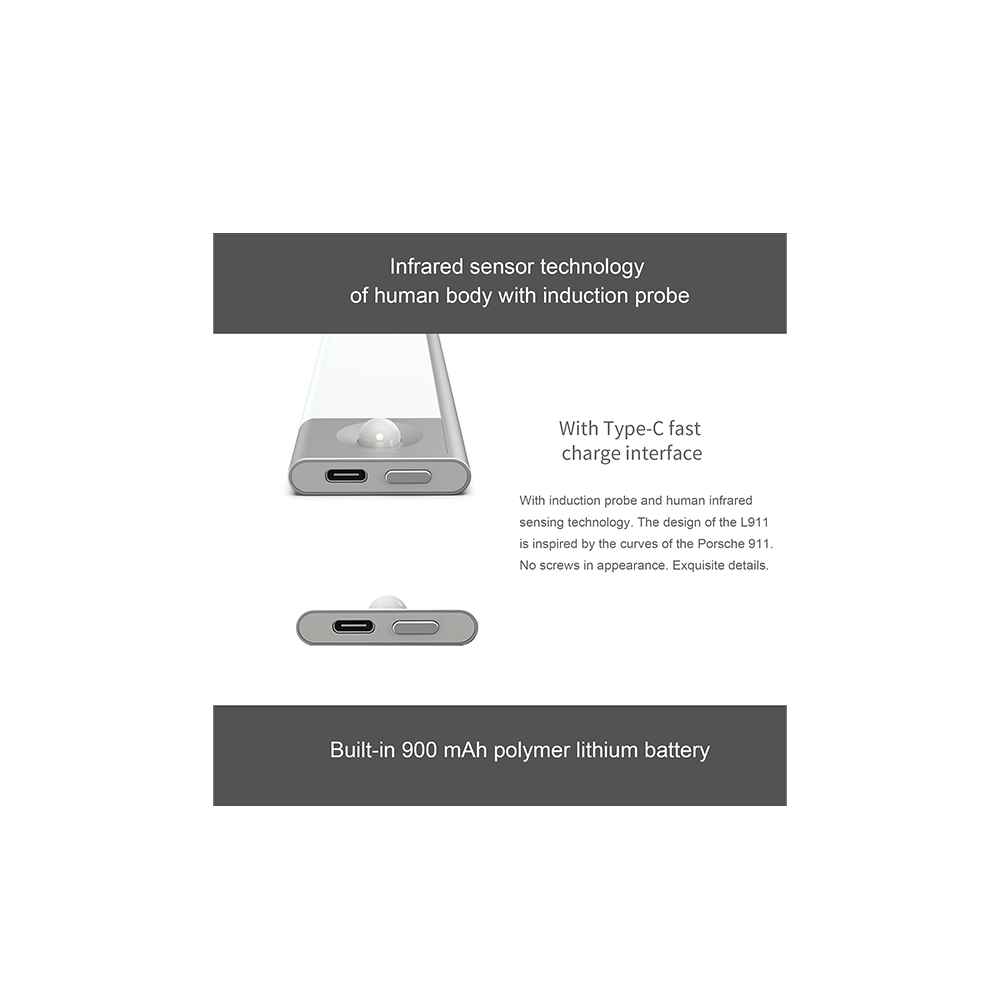 200mm Rechargeable Motion Sensor Cabinet Light (X2 Pack)