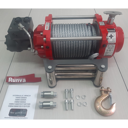 Runva RWHWN15000 Series Hydraulic Winches (15,000lbs/6,804kg)
