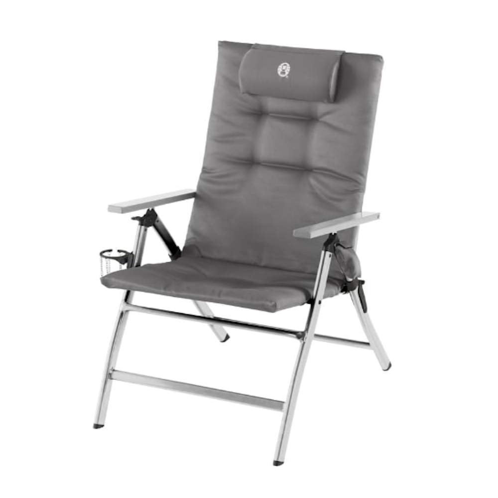 Coleman 5-Position Padded Steel Chair - Grey