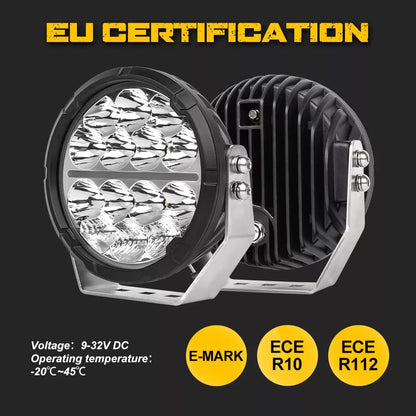 Roamer 6.5" Extrema LED Spots with Black Covers