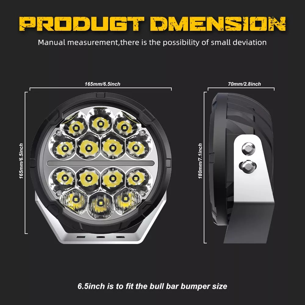 Roamer 6.5" Extrema LED Spots with Black Covers