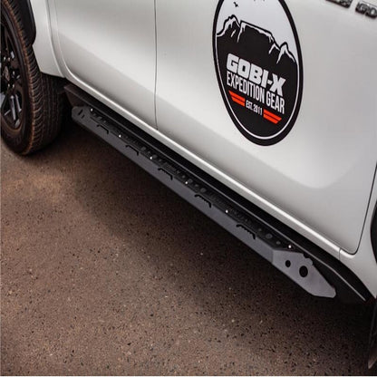 Gobi-X Toyota Hilux Revo/GD6 (2016–Present) Double Cab Premium Rocksliders - Black or Tan Top Plate