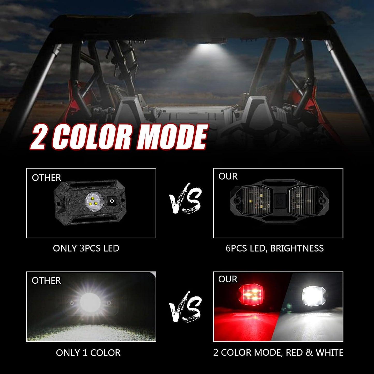 Roamer XDL Dual Colour LED Rock Light