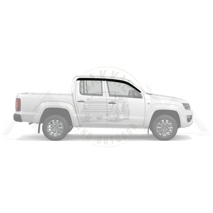 VW Amarok 2010-2022 Weather Guards Gloss Black