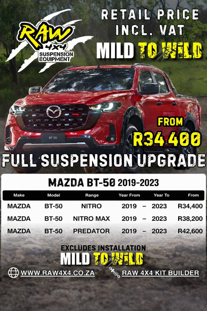 RAW 4x4 Mazda BT-50 (2019-2023) Suspension Lift Kit