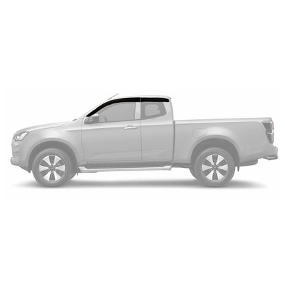 Isuzu DMAX 2022+ Weather Guards 2.5 Door Gloss Black