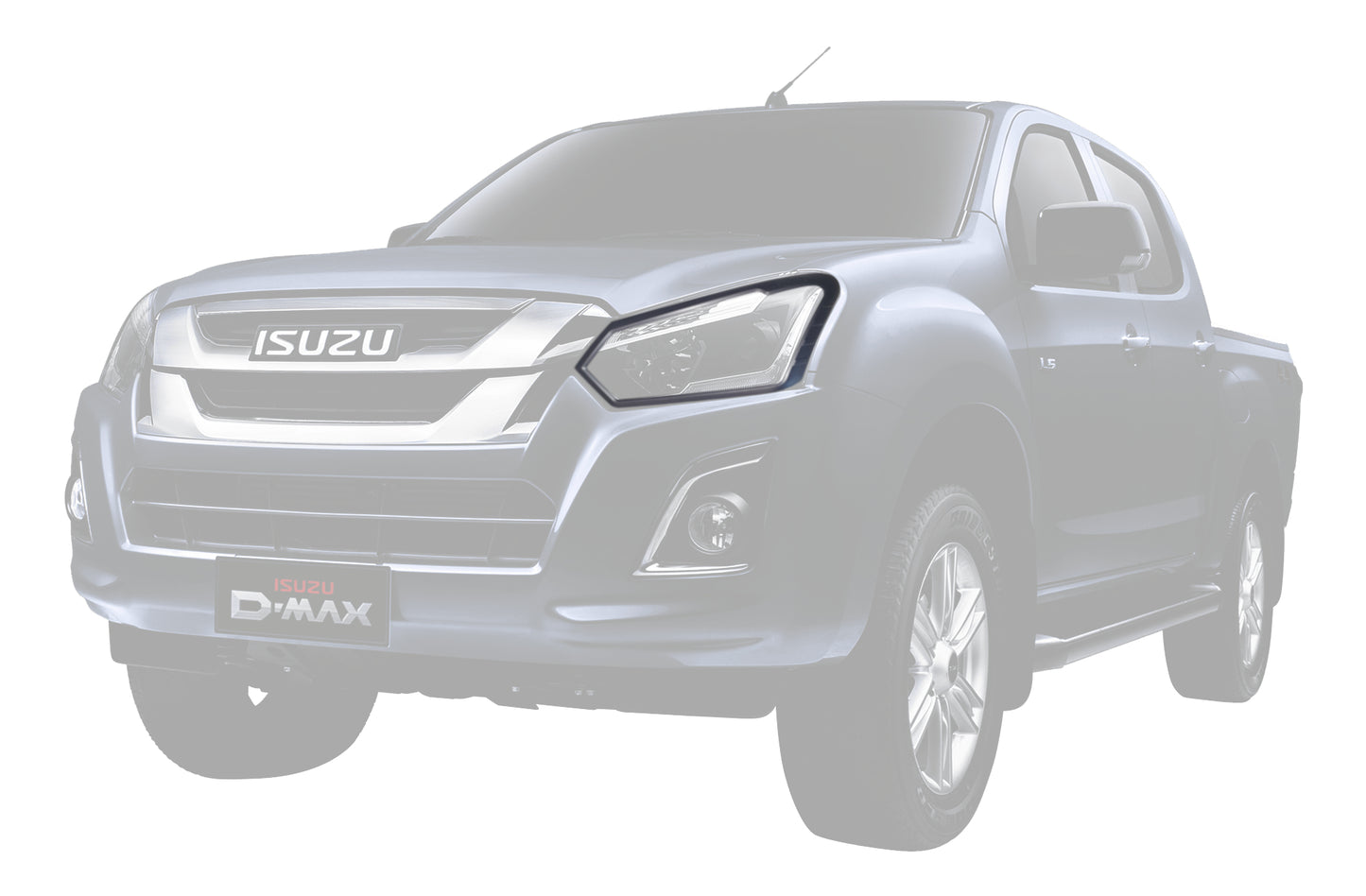 Isuzu D-MAX 2016-2021 Head Light Cover Trim - Matte Black