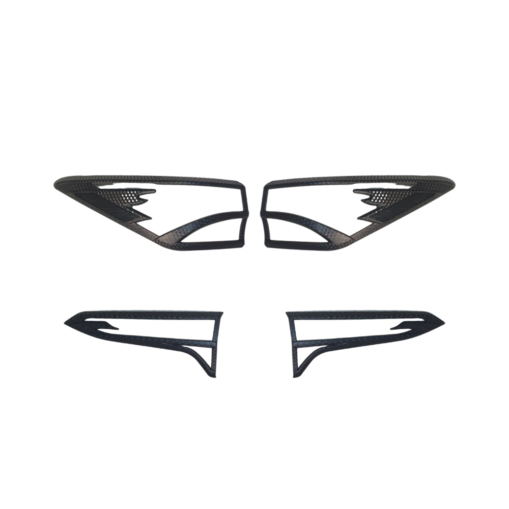 Toyota Fortuner 2.4L 2016 - 2020  Tail Light Cover - Matte Black