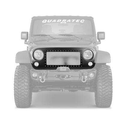 Jeep JK 2007-2018 Mesh Grill With Studs Matt Black (CN)