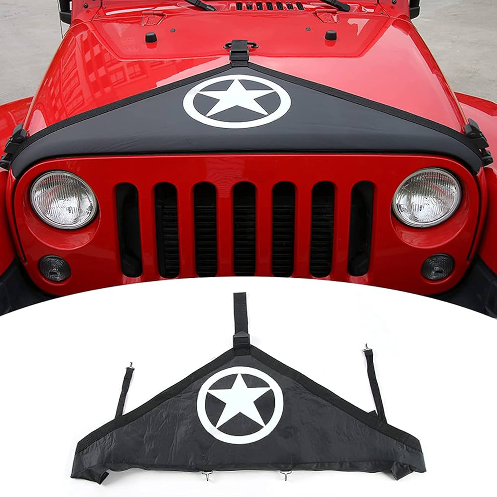 Jeep JK 2007-2018 Bonnet Bra Black (CN)