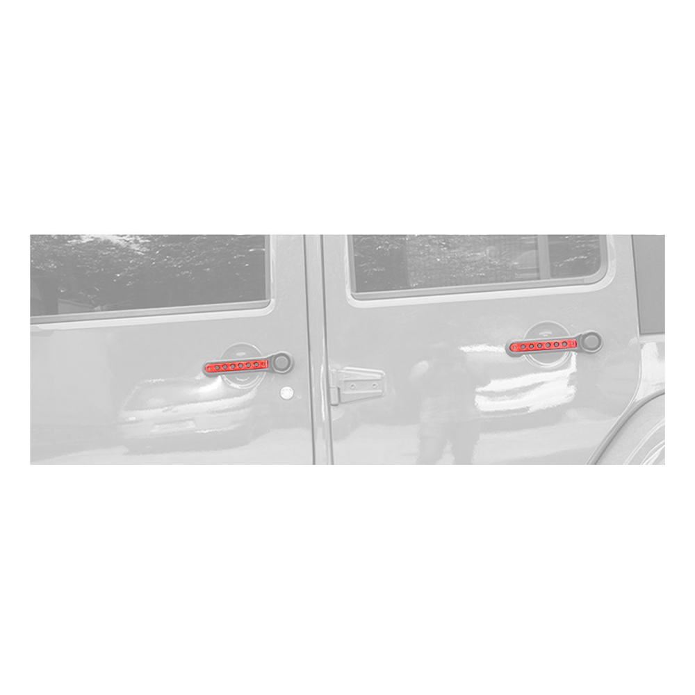 Jeep JK 2007-2018 Door Handle Covers Set For 4D Red (CN)