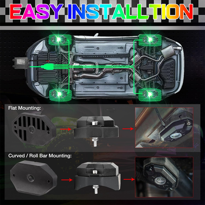 IP68 LED Rock Light kit Set 4pcs