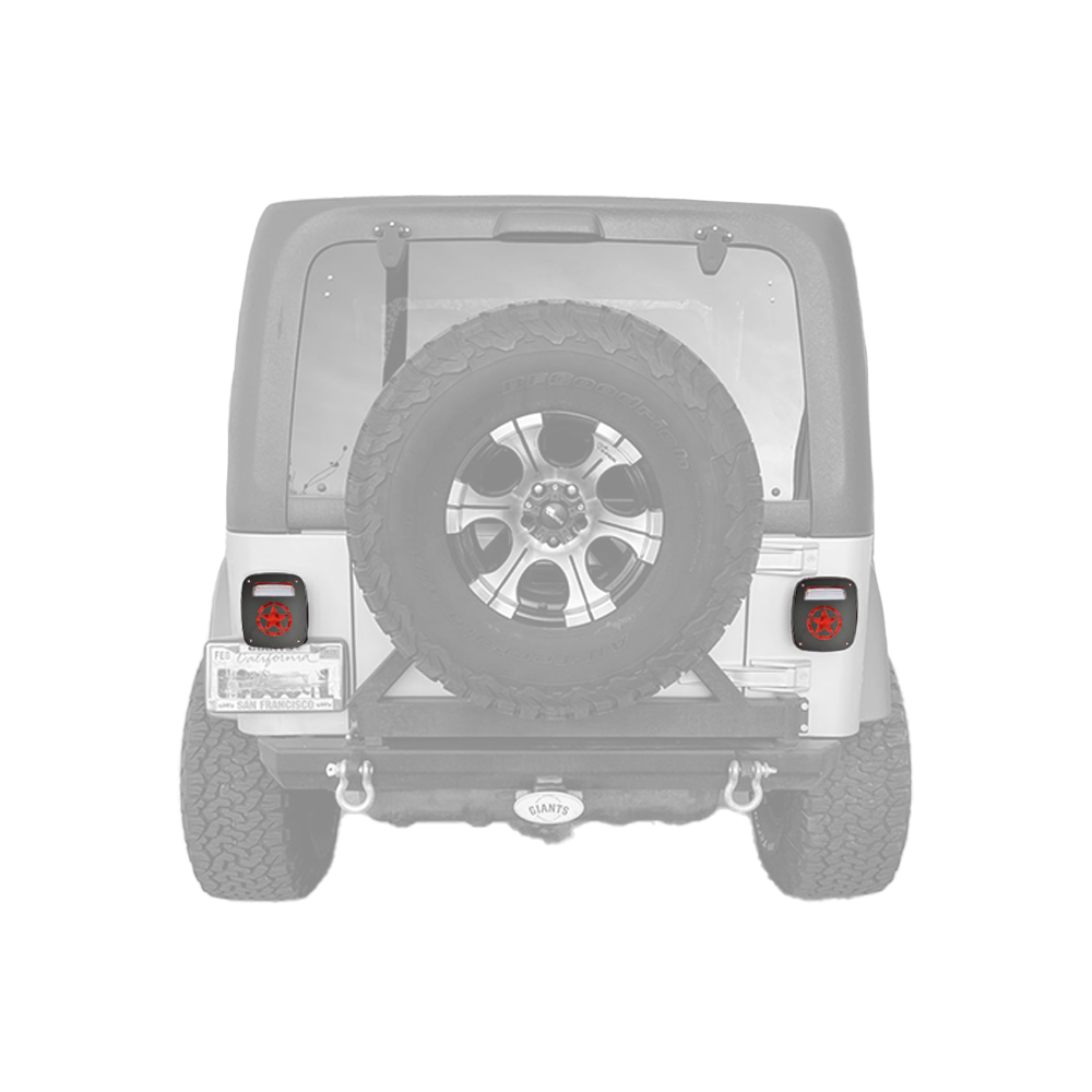 Jeep TJ 1996-2006 Tail Light Cover Star (CN)