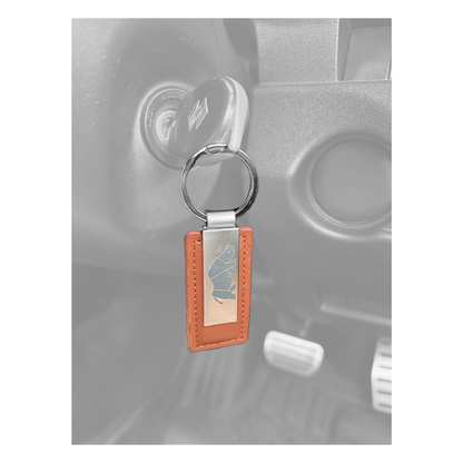 Jimny Key Chain PU Brown