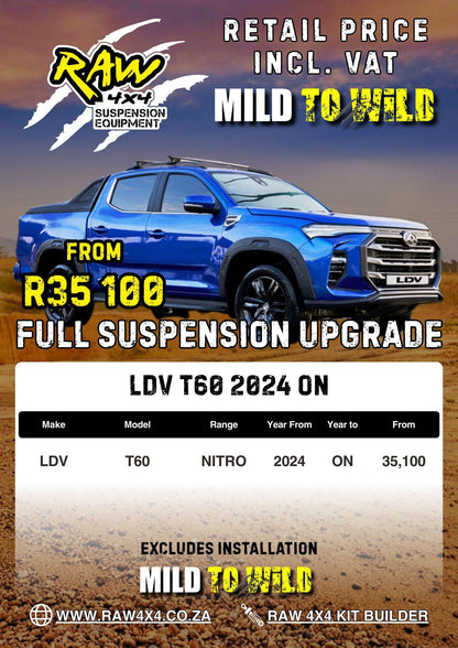 RAW 4x4 LDV T60 (2024-Present) Suspension Lift Kit