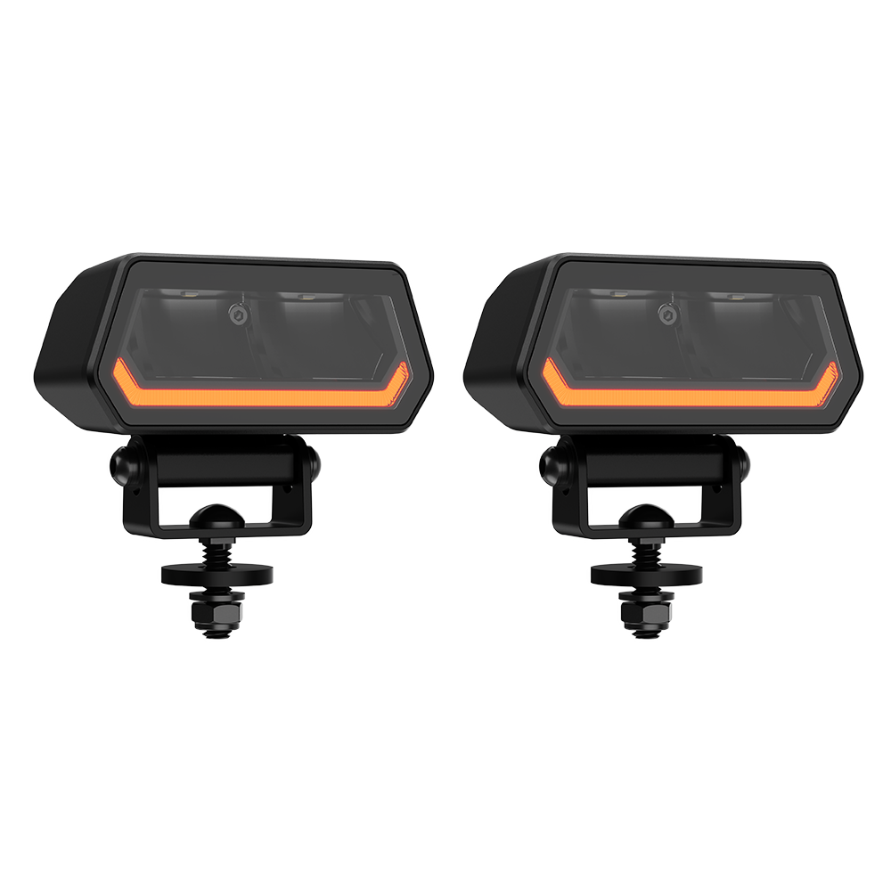 BRT Moonstone Mini 60W Red/Amber DRL Yellow Work Light Kit