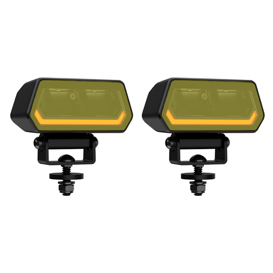 BRT Moonstone Mini 60W Red/Amber DRL Yellow Work Light Kit