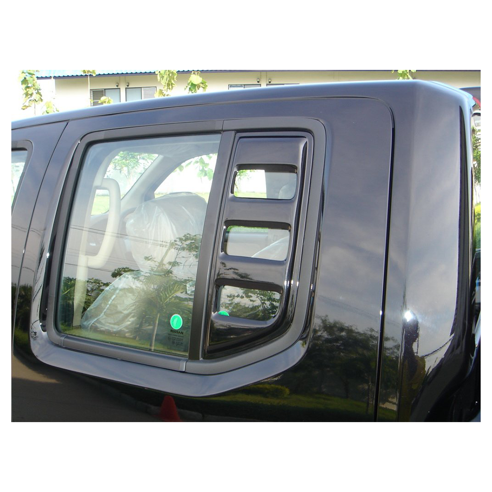 Nissan Navara 2007-2014 Side Window Guard Matt Black