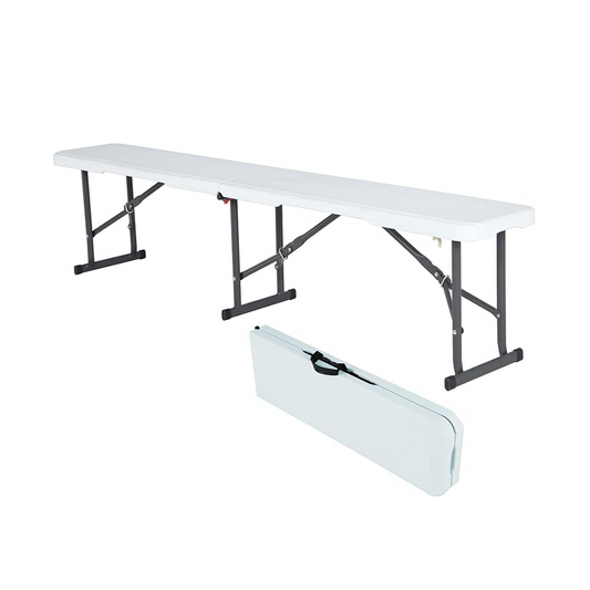 Rectangular 6' (180cm) Folding Bench - White