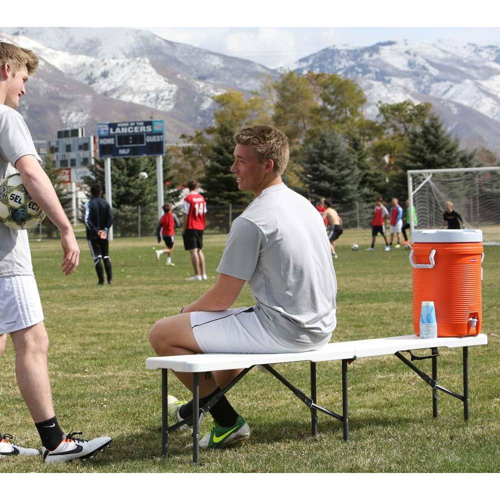 Rectangular 6' (180cm) Folding Bench - White