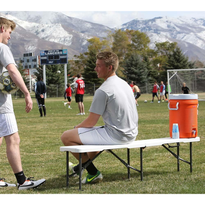 Rectangular 6' (180cm) Folding Bench - White