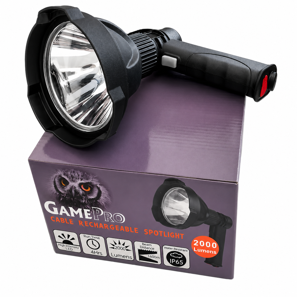 GamePro Eagle Rechargeable Spotlight - 2000 Lumen