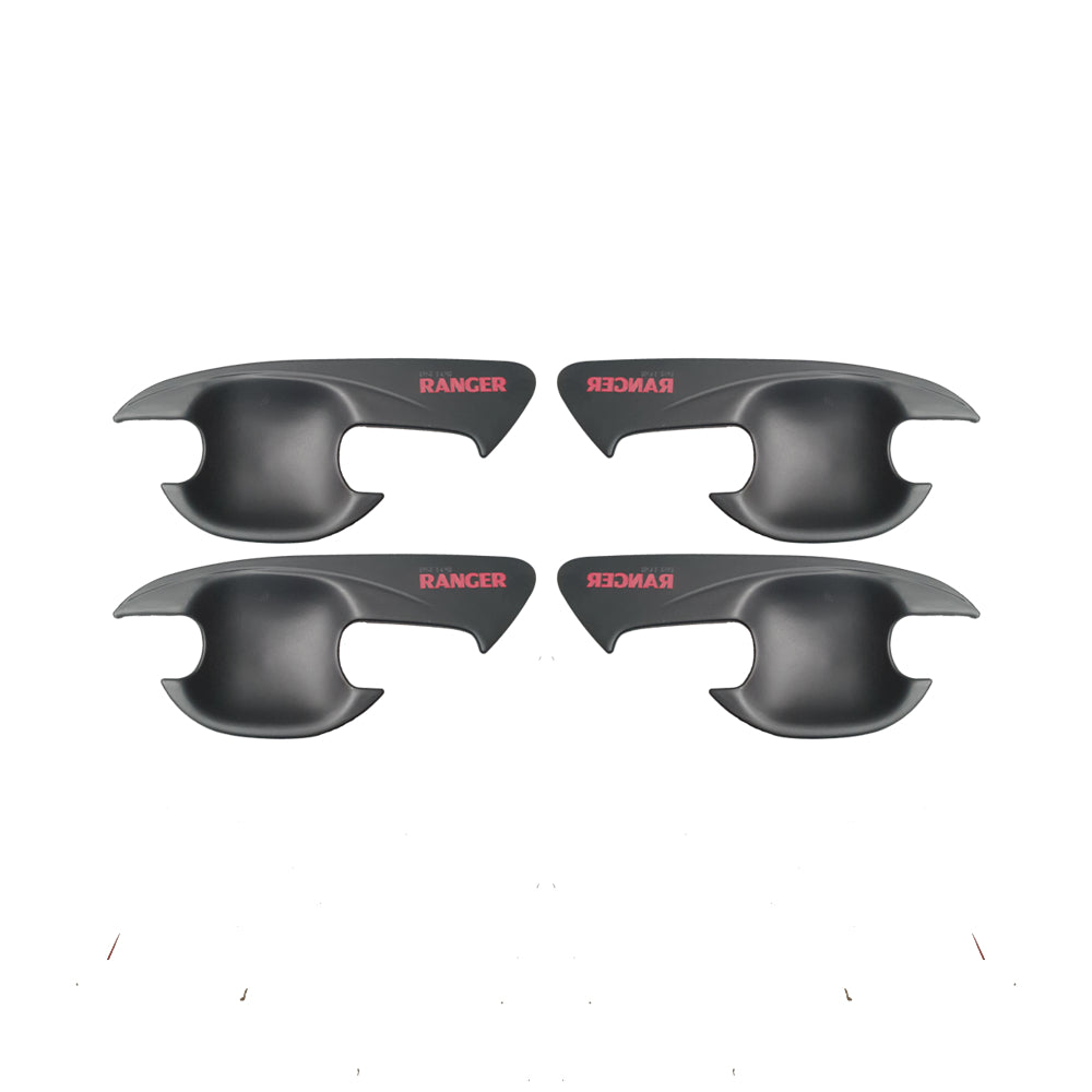 Ford Ranger 2012-2021 Door Handle Cups - Black with Red (NON OEM)